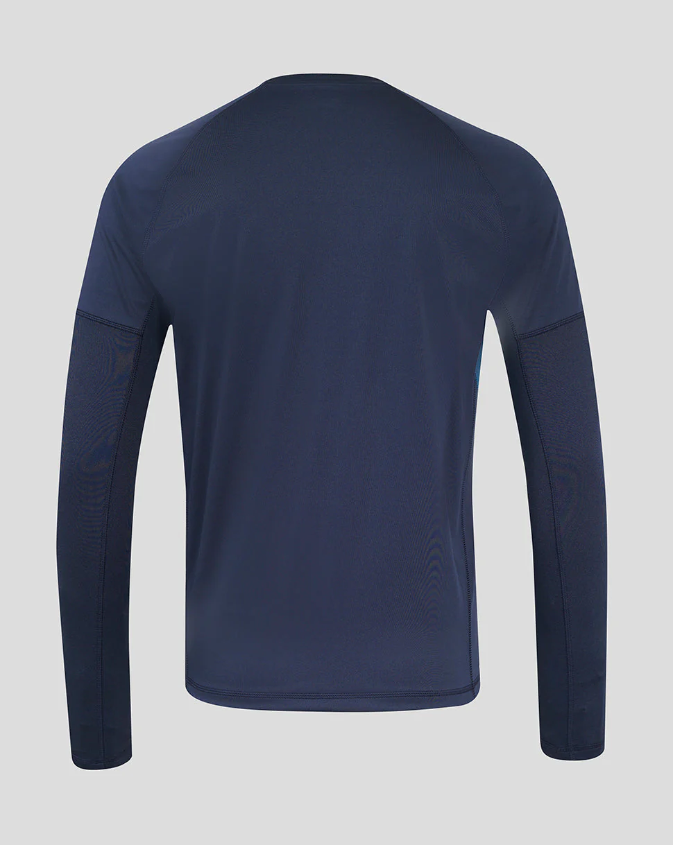 Men’s England Rugby 25/26 Contact Long Sleeve Drill Top – Inkwell - Image 2