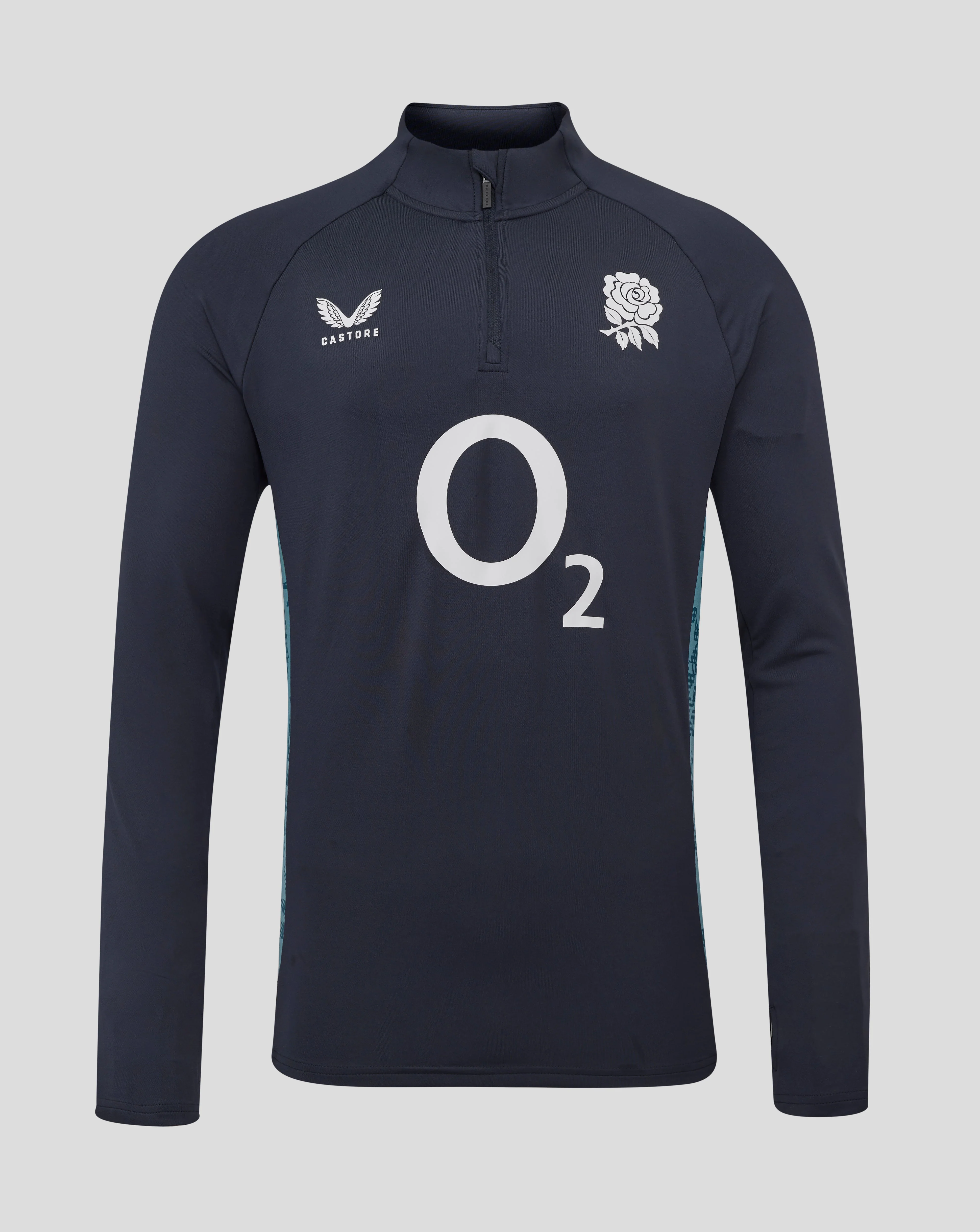 Men’s England Rugby 25/26 Performance Long Sleeve Midlayer Top – Inkwell