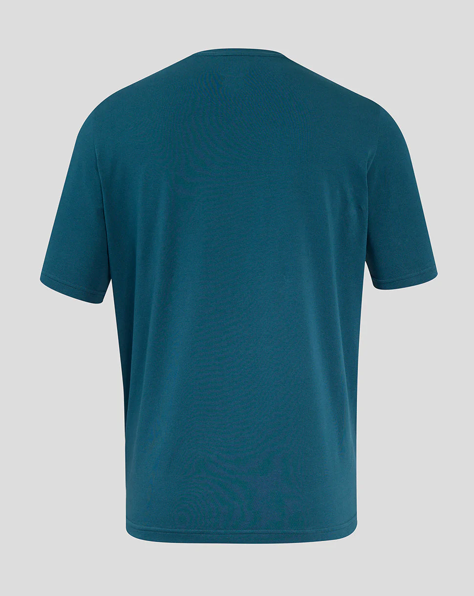 Men's England Rugby 25/26 Travel Short Sleeve Tee - Reflecting Pond - Image 2