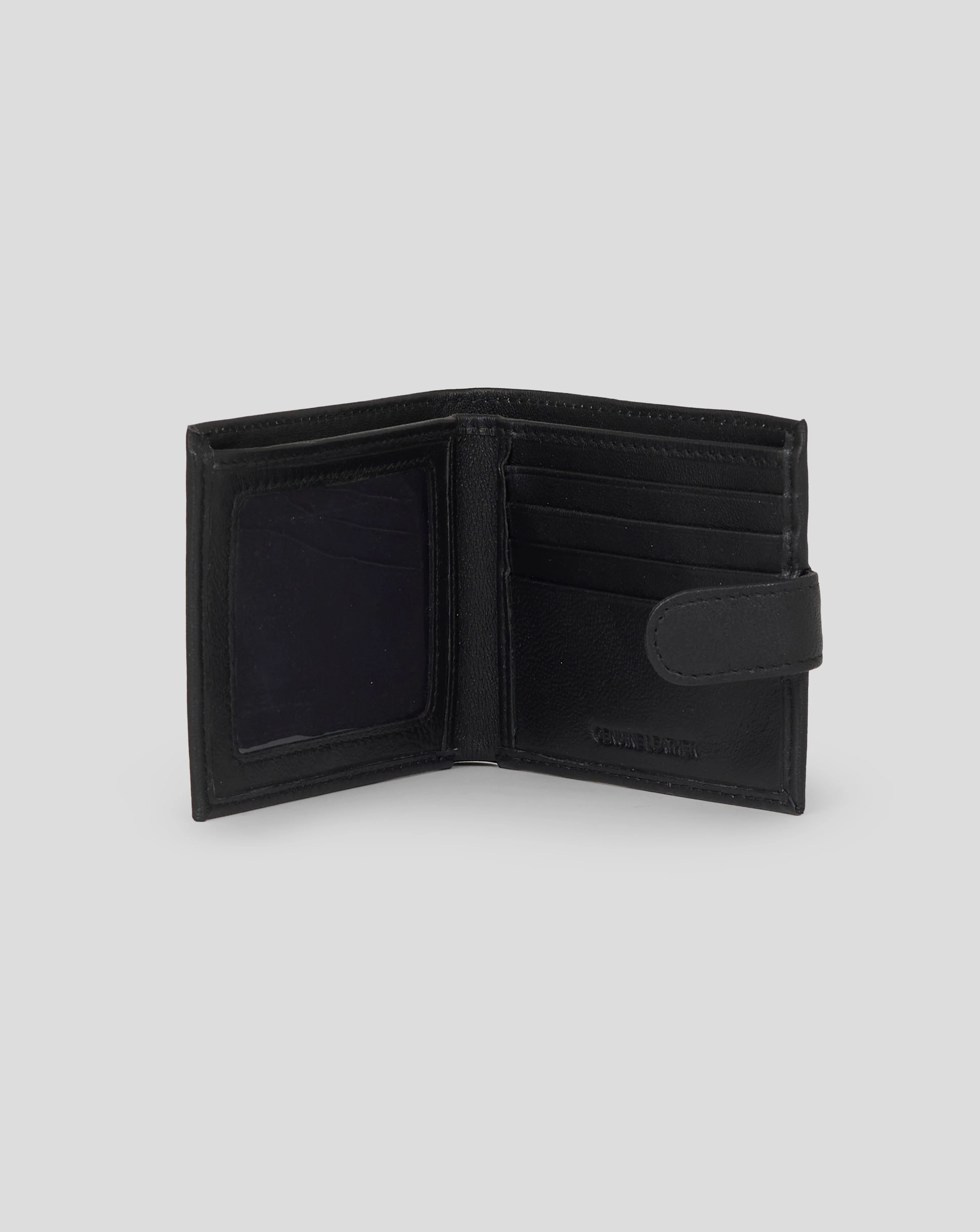 LEATHER DEBOSSED BI-FOLD WALLET - Image 3