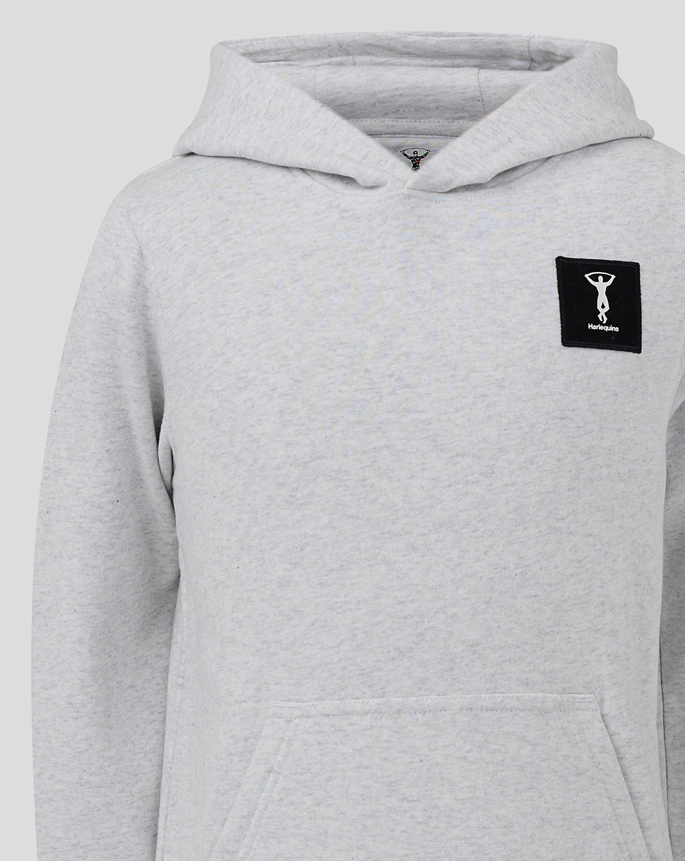 Youth  Classic Overhead Hoodie - Grey Marl - Image 4